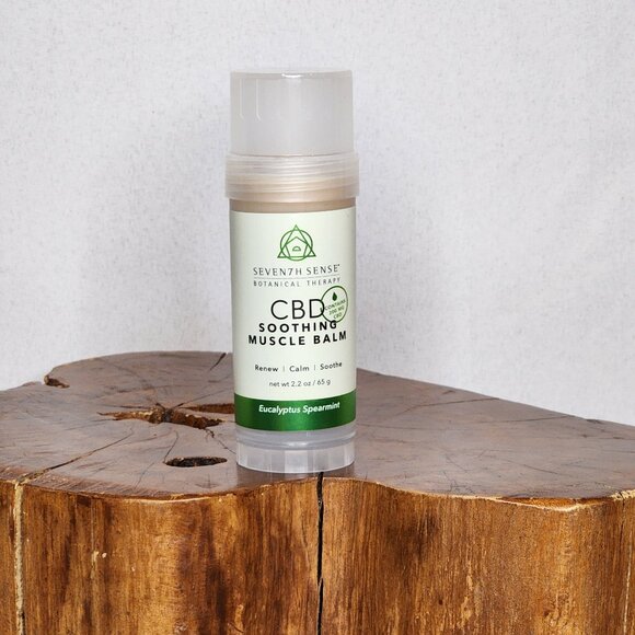 2 pack- SEVEN7H SENSE Botanical Therapy CBD Muscle Balm Eucalyptus Spearmint - Picture 1 of 2